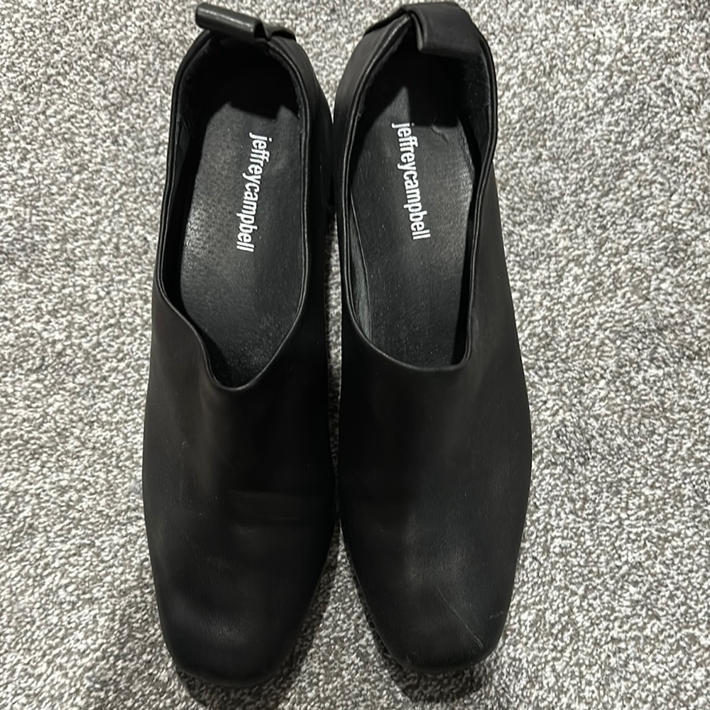 Jeffrey Campbell Black Ankle Booties with Elastic Panels